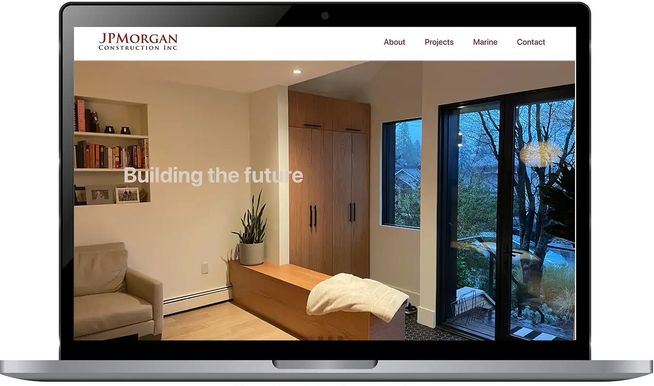 J P Morgan Construction website screenshot